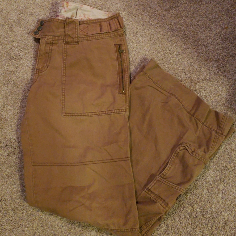 Abercrombie cargo pants tan